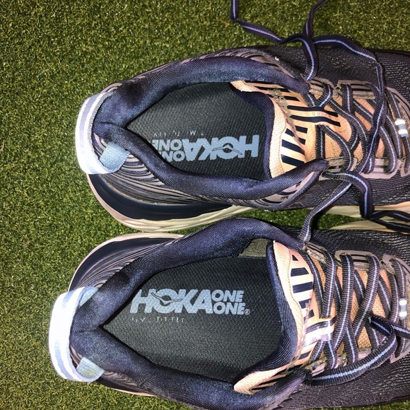 Hoka One One Bondi 6 Blue Lace Up Athletic Running Shoes Women’s 6.5 Wide - Picture 9 of 10